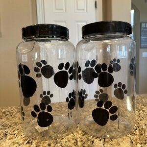 Paw Print Storage Jars - Black